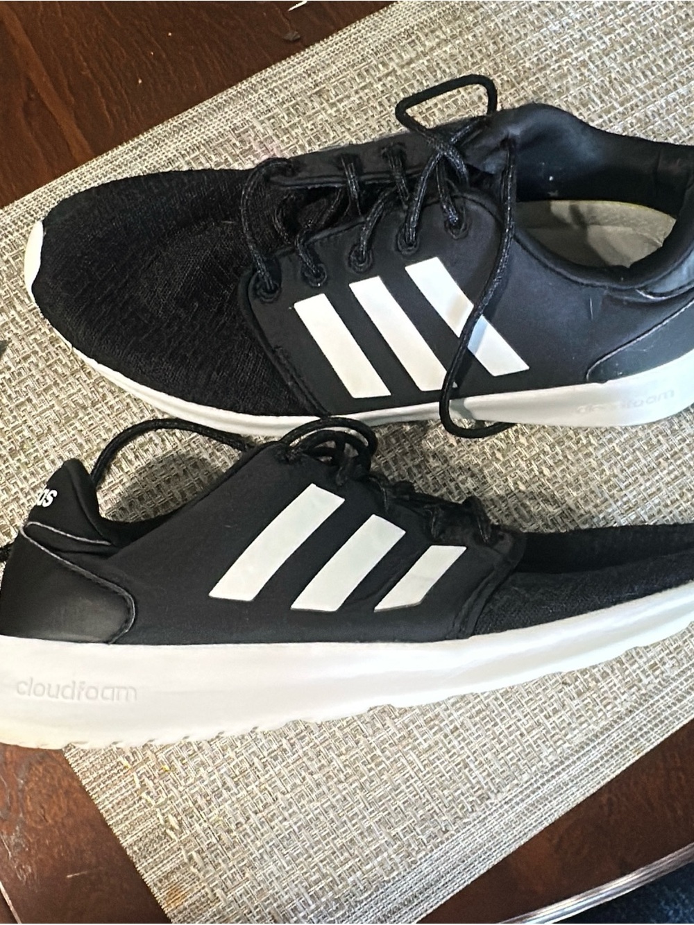 Adidas Woman’s Blakc White Sneakers Sz 9.5M